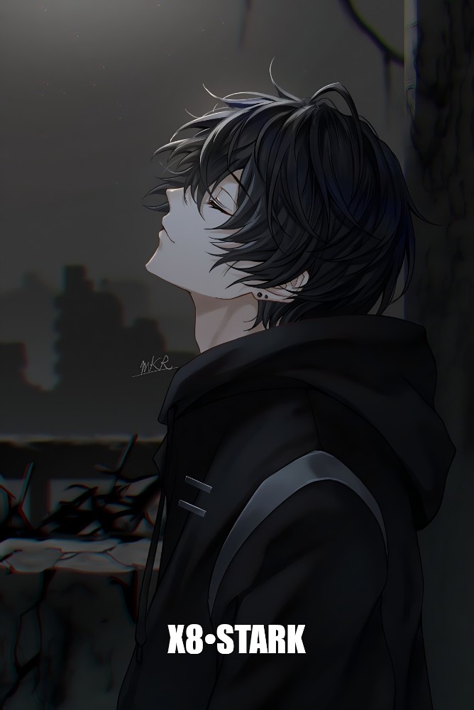 Download Black-haired Anime Boy; | Wallpapers.com