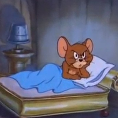 Create meme: eat hunting , Jerry's in bed, Tom and Jerry the mouse