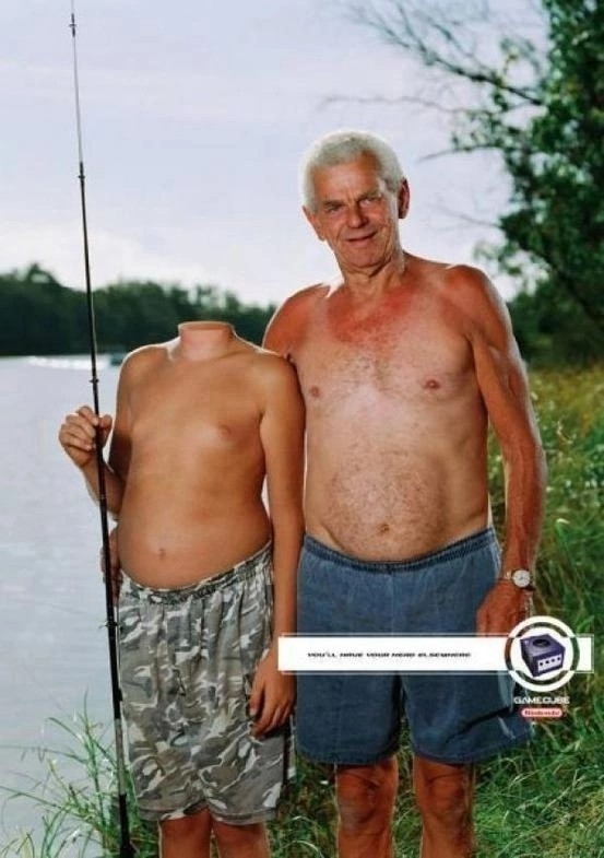 Create meme: From fishing, grandfather and grandson are fishing, angler