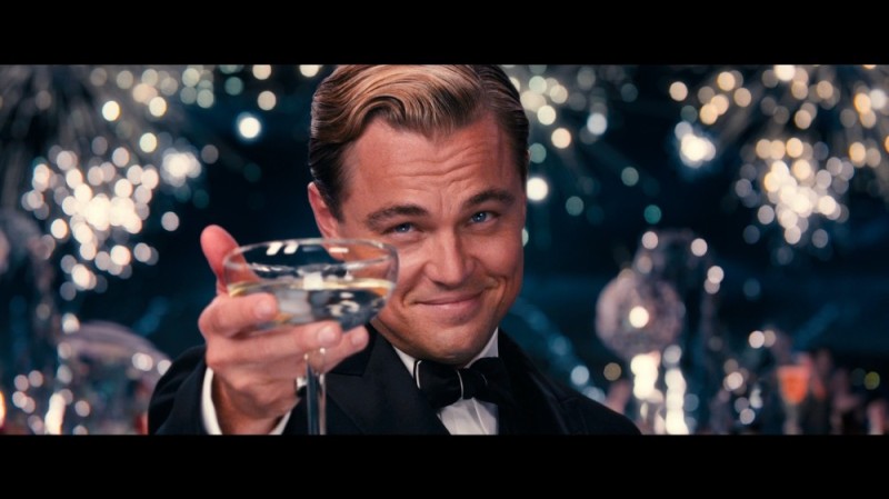 Create meme: DiCaprio's Gatsby with a glass of, the great Gatsby Leonardo DiCaprio with a glass of, Leonardo DiCaprio the great Gatsby