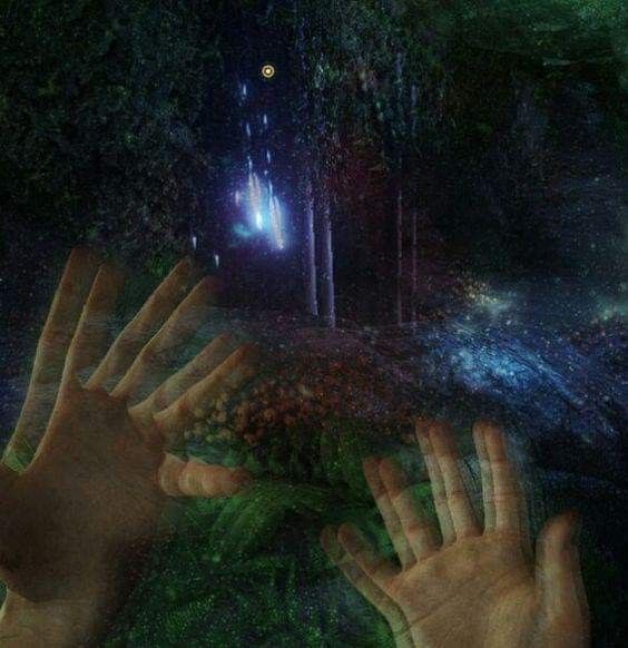 Create meme: darkness, palm, people 