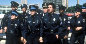 Create meme: police Academy film in 1984