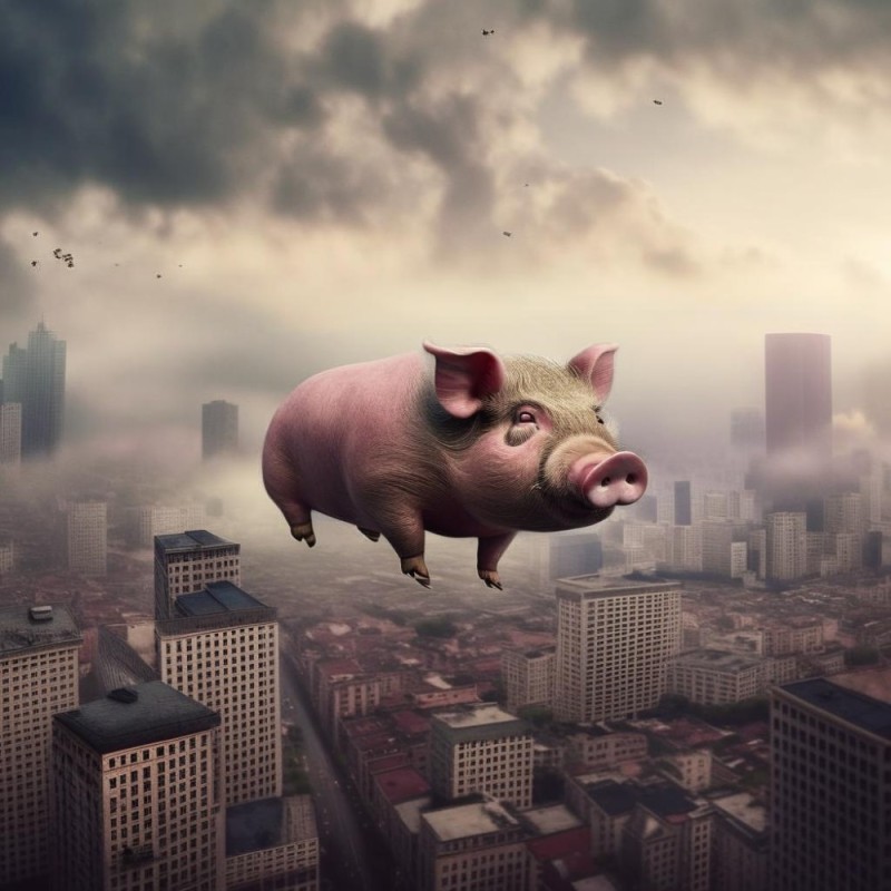 Create meme: pig Z, pig pig, flying piglet