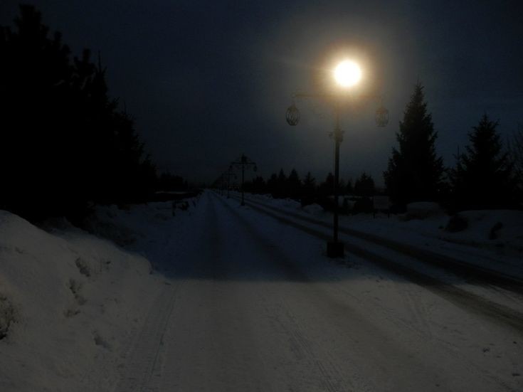 Create meme: winter night, landscape night, night snow