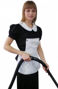 Create meme: the maid, woman, apron school