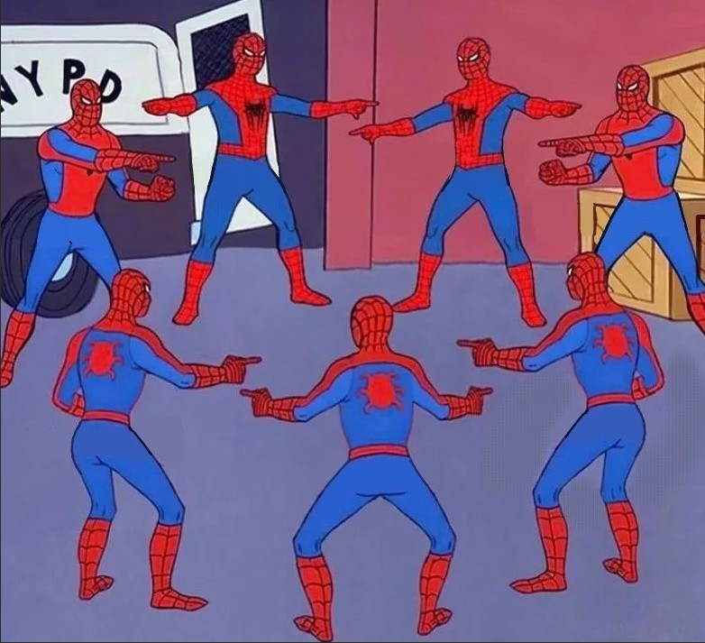 Create meme: meme 2 spider-man, 3 spider-man meme, Spiderman meme 