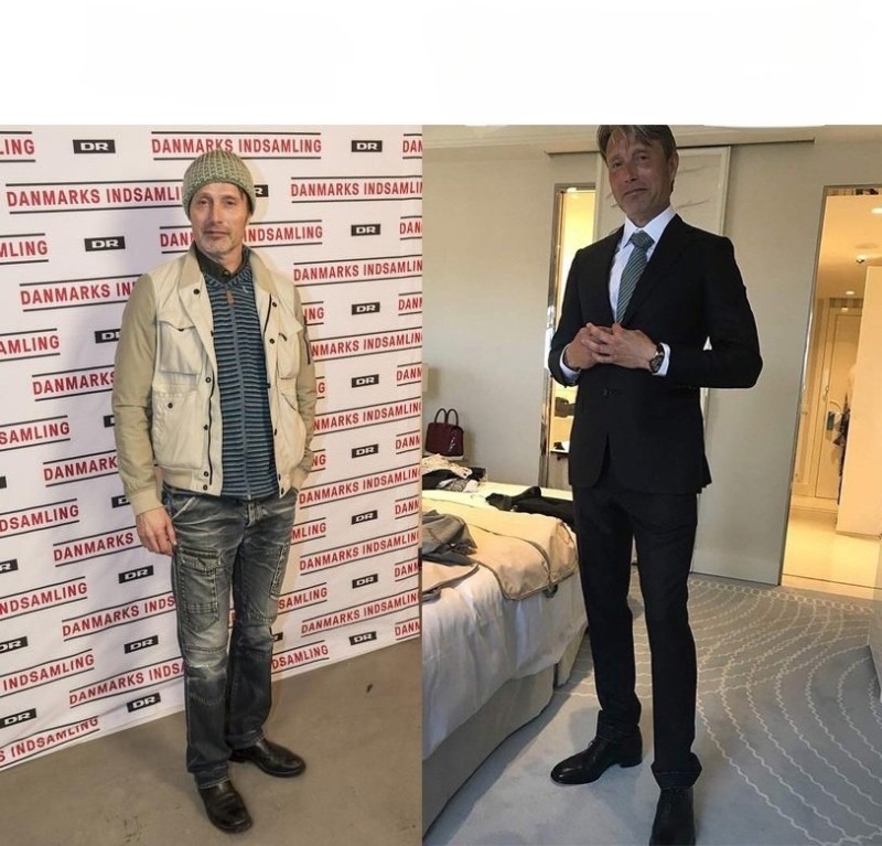 Create meme: men's fashion, instagram Plushenko Evgeny, Mads Mikkelsen and his family