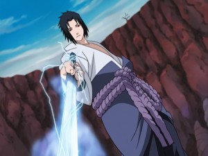 Создать мем: саске чидори, sasuke, саске с мечом чидори