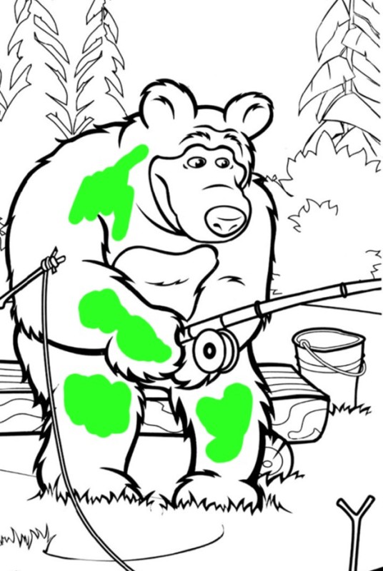 Create meme: coloring pages for boys masha and the bear, print masha and the bear coloring pages, coloring pages for girls masha and the bear