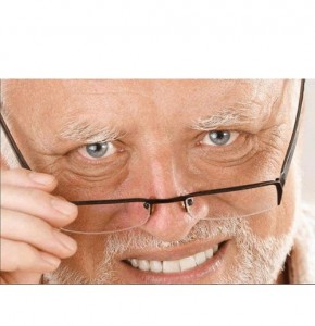 Create meme: what meme, eyes hiding the pain, Harold in the championship