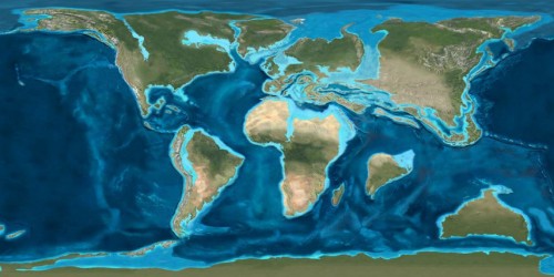 World Map 65 Million Years Ago - Oakland Zoning Map