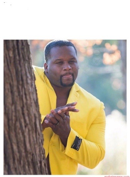 Create meme: male , Negro meme, black man in yellow suit