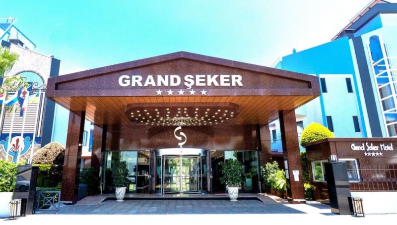 Создать мем: grand seker 5 чолаклы сиде, grand hotel, grand seker 5 турция сиде