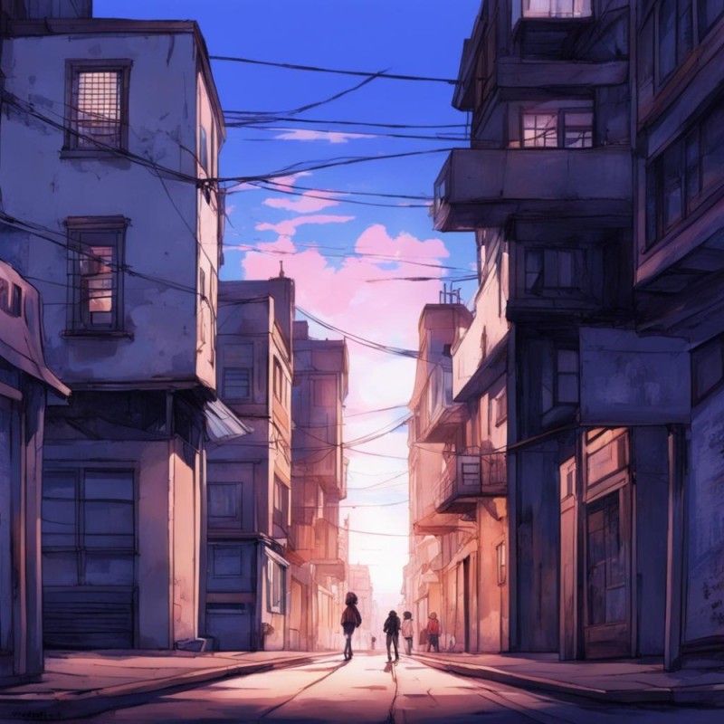 Create meme: anime cityscape, anime street, anime street background