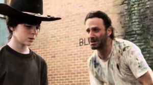 Создать мем: rick, мем про карла, the walking dead season