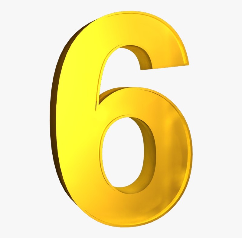 Create meme: figure 6 yellow, gold numbers, numbers on a white background