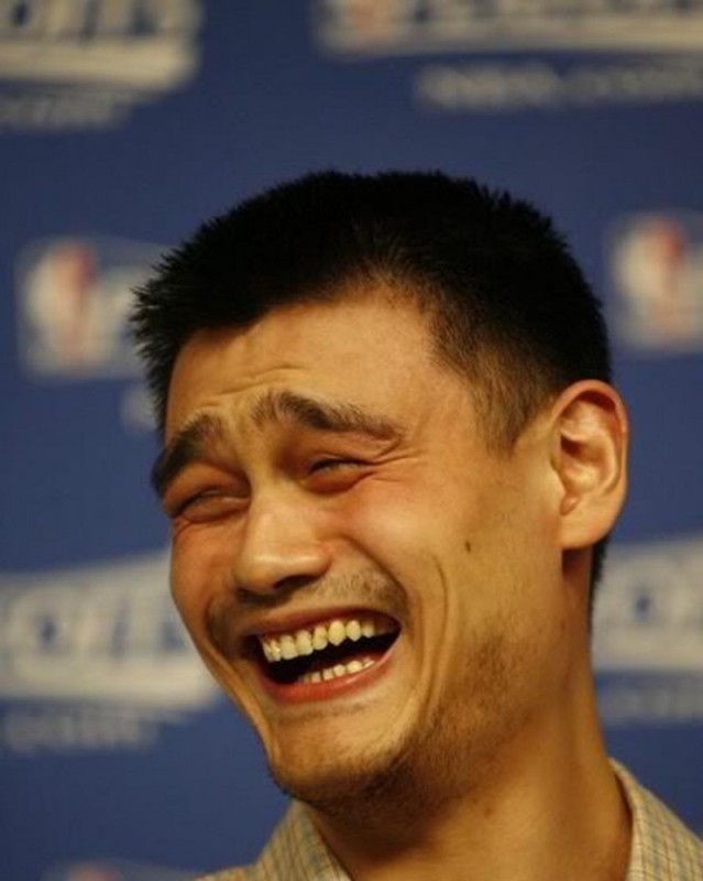 Create meme: Yao Ming, Yao Ming laughs, laughing meme