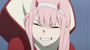 Create meme: the example of Lagann and cute in France, zero two, zero the screenshots