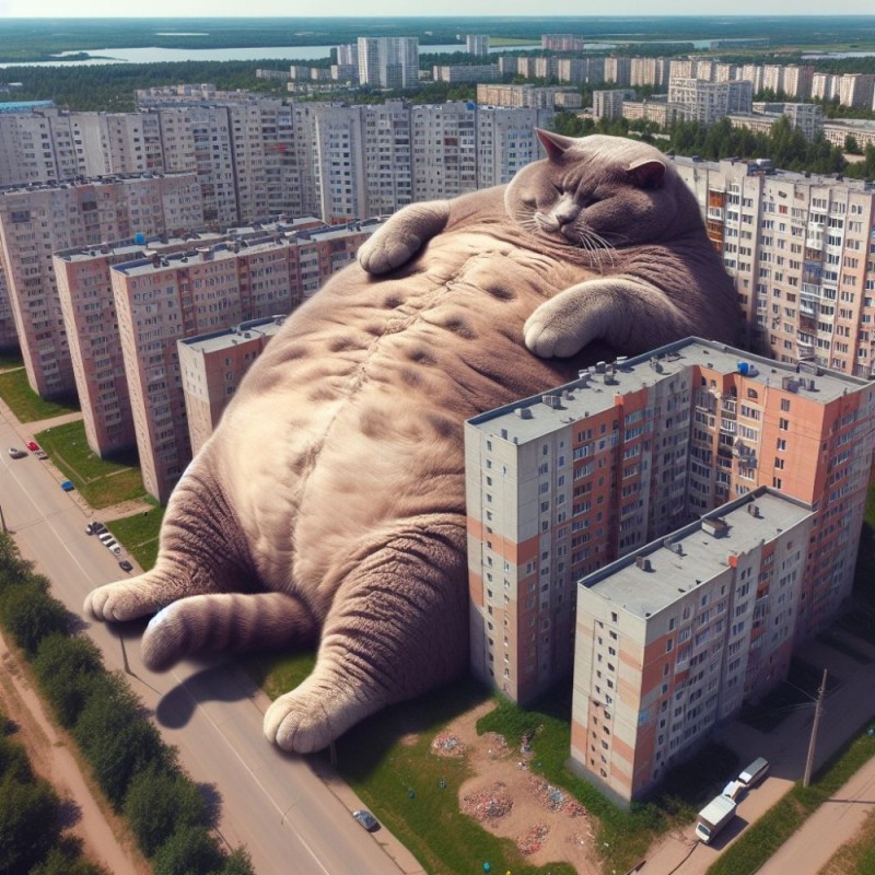 Create meme: giant cat, fat cat , cat 