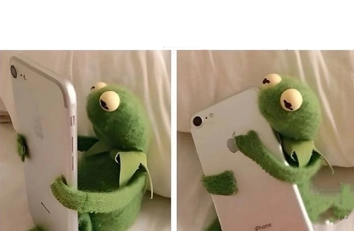 Create meme: Kermit meme phone, Kermit meme, kermit the frog with the phone