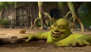 Create meme: Shrek in the swamp meme, Shrek, Shrek's swamp
