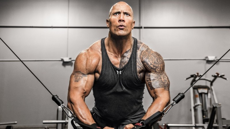 Create meme: Dwayne Johnson muscles, Dwayne Johnson in the audience, Dwayne Johnson torso