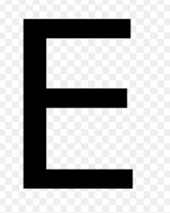 Create meme: the letter e, letter e on white background