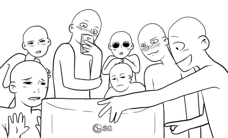 Create meme: mannequins for drawing several people, group drawing dummies, mannequins for drawing poses