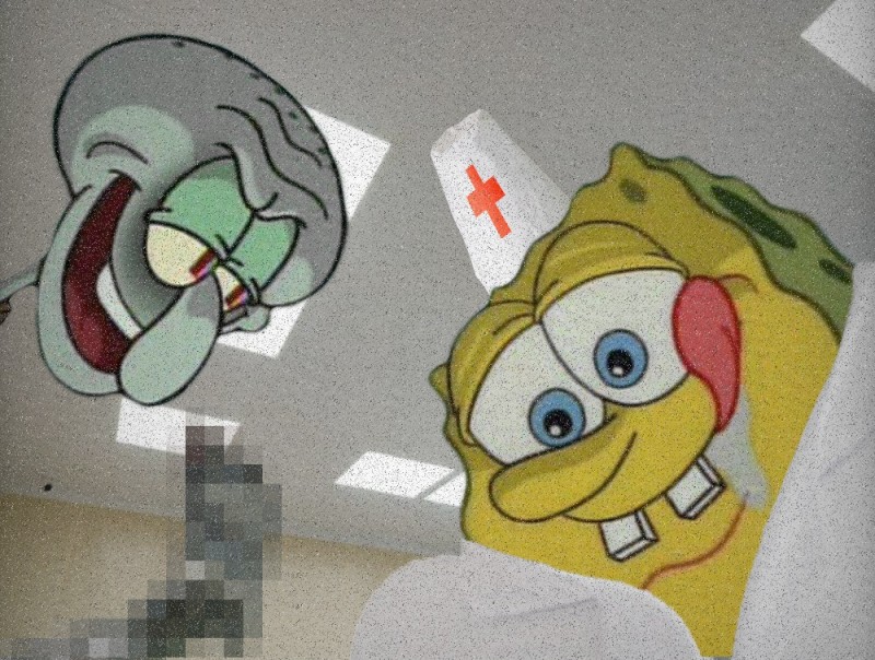 Create meme: squidward and Sandy, spongebob and squidward spike, Squidward squidward Patrick Patrick