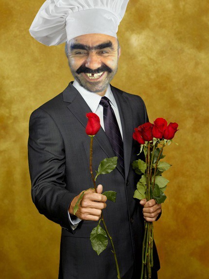 Create meme: a man with flowers, Ashot and Ahmed, ashotik 