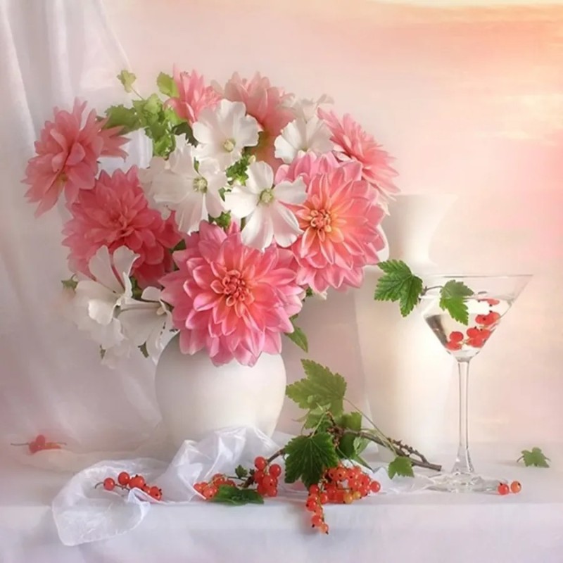 Create meme: Louise Gelts still lifes, Bouquet good morning, flowers still life