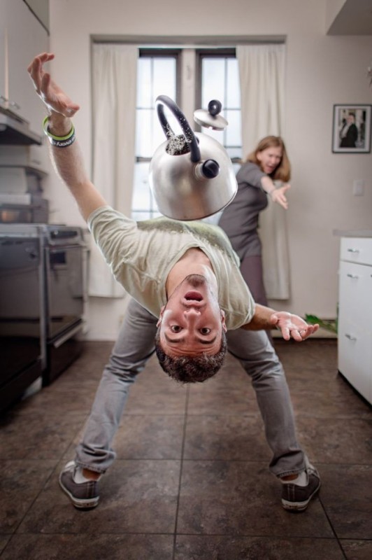 Create meme: Humor is obsessive, The man dodges the kettle, flexibility in your relationship