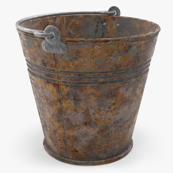 Create meme: rusty bucket, metal bucket, an old bucket