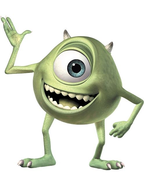 Create meme: monsters Inc. Mike, Monster Corporation green, monster Mike Wazowski