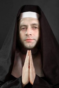 Create meme: nun