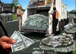 Create meme: garbage, money