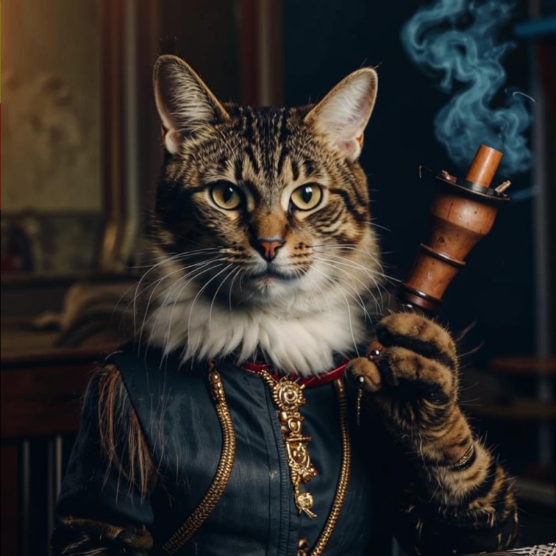 Создать мем: портрет кота, кот мафиозник, брутальный кот