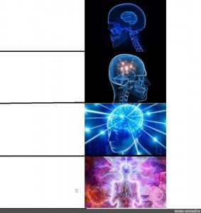 Create meme: meme normal brain overmind, meme brain, meme about the brain overmind