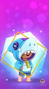 Create meme: pictures brawl stars Leon shark, Brawl Stars, Leon shark APG brawl stars