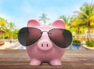 Create meme: sunglasses, piggy Bank, money