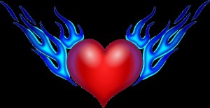 Create meme: Burning Heart, heart, heart