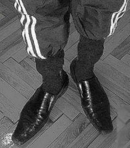 Create meme: Leg, shoes and sweatpants, shoes Gopnik