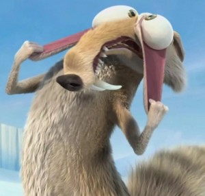 Create meme: ice age scrat, from the ice age, squirrel from ice age