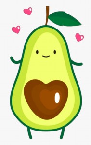 Create meme: sticker avocado, kawaii avocado, avocado sticker PNG