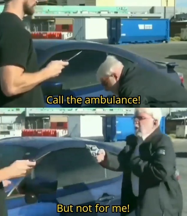 Create meme: car , call the ambulance, call ambulance meme