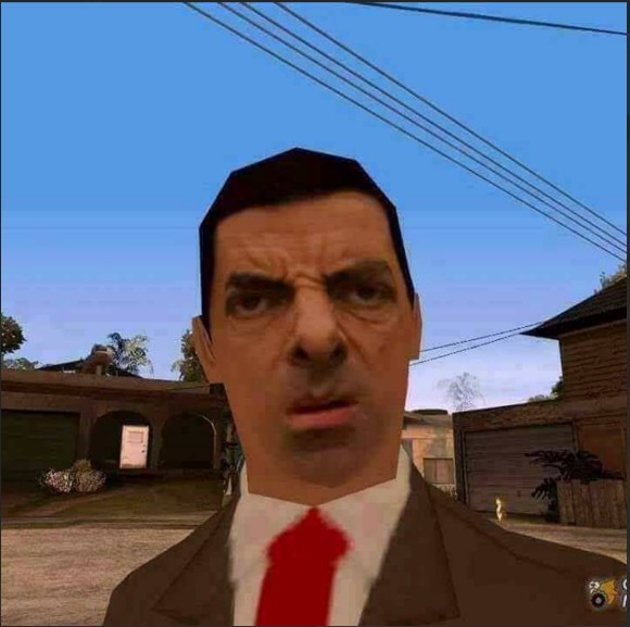 Create meme: grand theft auto: san andreas, Mr. bin gta, Mr bean GTA sa