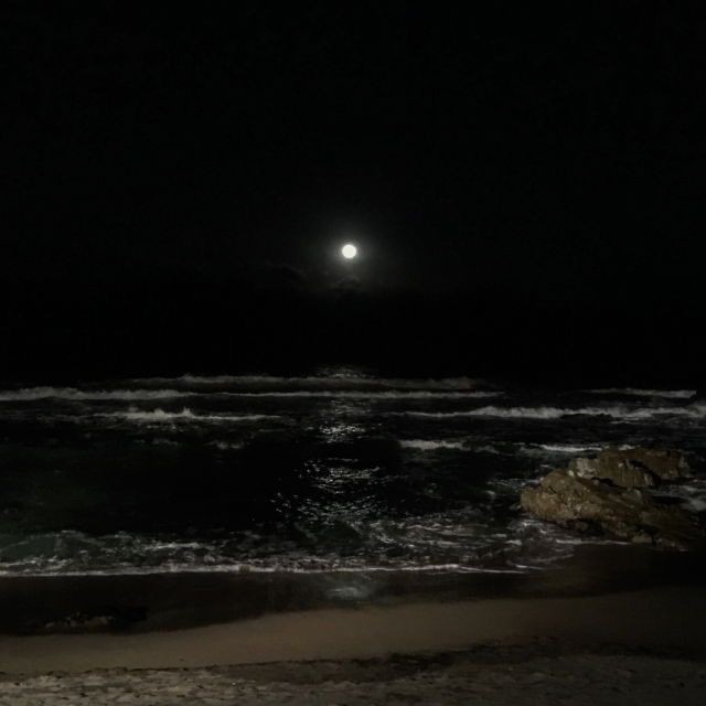 Create meme: night sea, night by the sea, night beach 