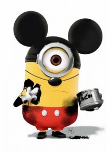 Create meme: mickey, mickey mouse, minions