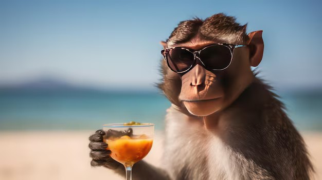 Create meme: monkey with glasses, monkey , monkey funky