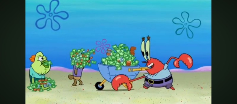 Create meme: Spongebob is a greedy crab, spongebob Mr. Krabs, spongebob squarepants Mr. Krabs
